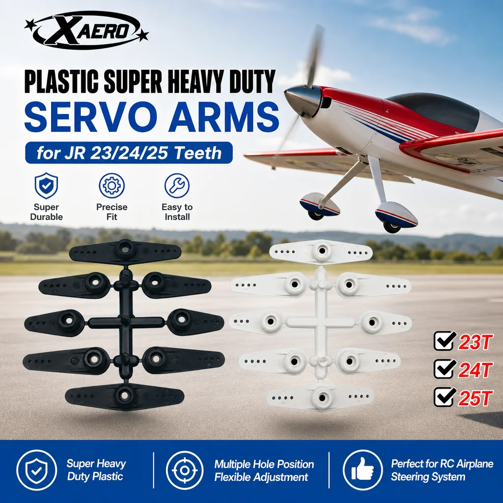 

Plastic Super Heavy Duty Servo Arms for JR 23/24/25 Teeth RC Model Airplane Steering Standard Servo Rock 1 Set Replacement Parts
