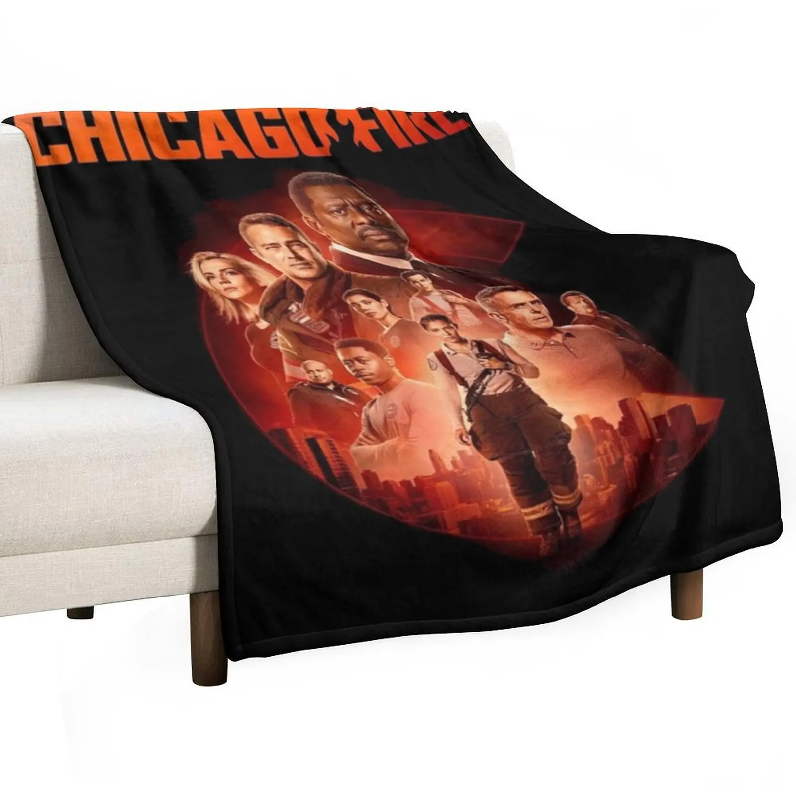 chicago fire cast-members Throw Blanket Hairy heavy to sleep Picnic Plaid on the sofa Thins Single Blankets