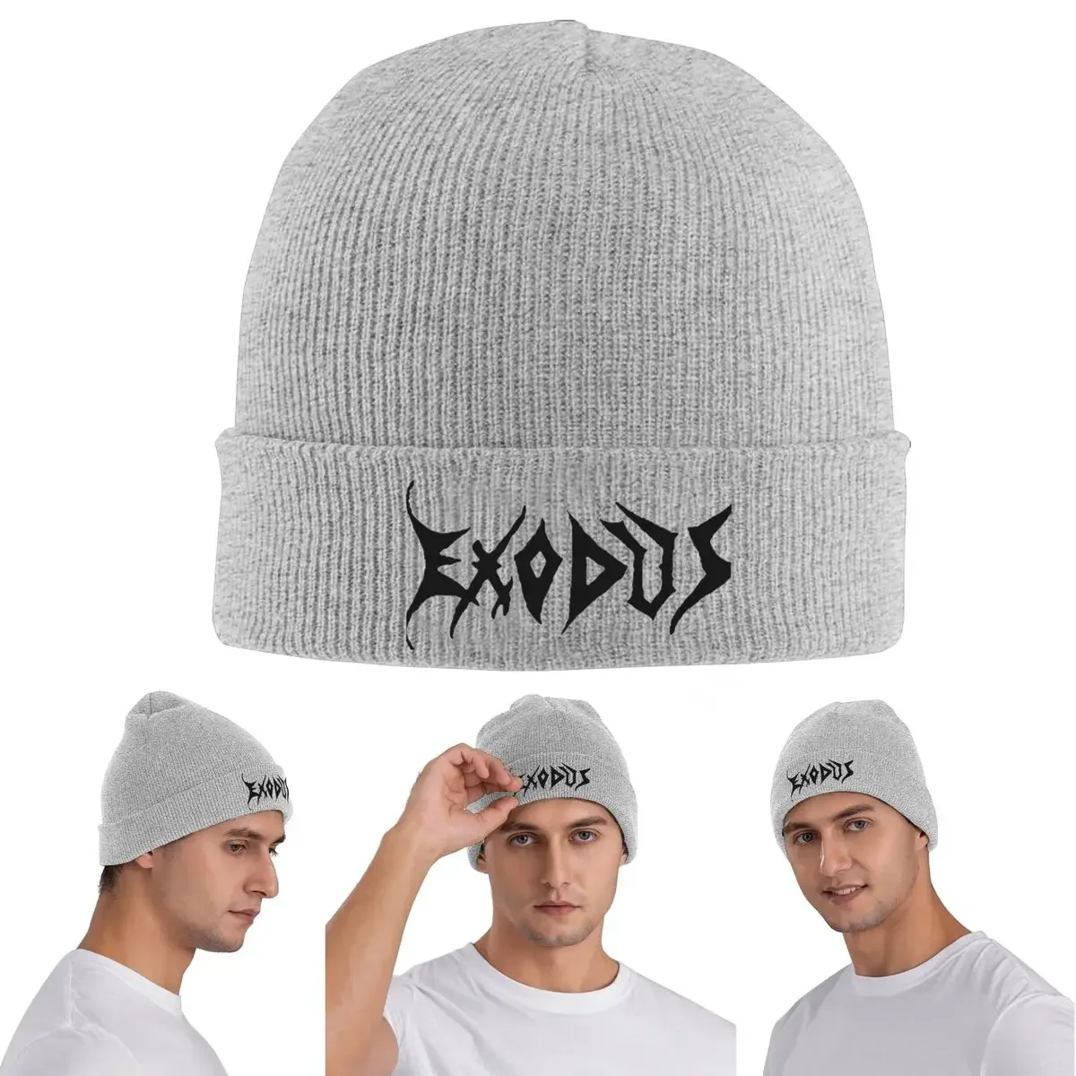 Heavy Metal Exodus Warm Knitted Cap Winter Knit Bonnet Hat Skullies Beanies Hip Hop Caps For Unisex