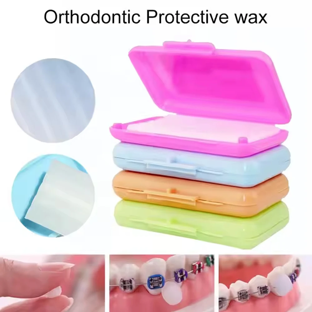 

100boxes Dental Orthodontic Wax For Braces Oral Hygiene Tool Teeth Whitening Relief Wax Sticks For Braces Gum Irritation