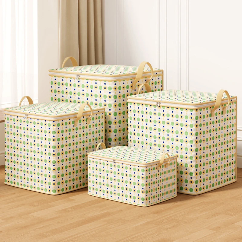 

Large Capacity Clothes Storage Bags Closet Organizers Storage Bins Foldable Storage Toy Containers Box Dust-Proof Moving Bag