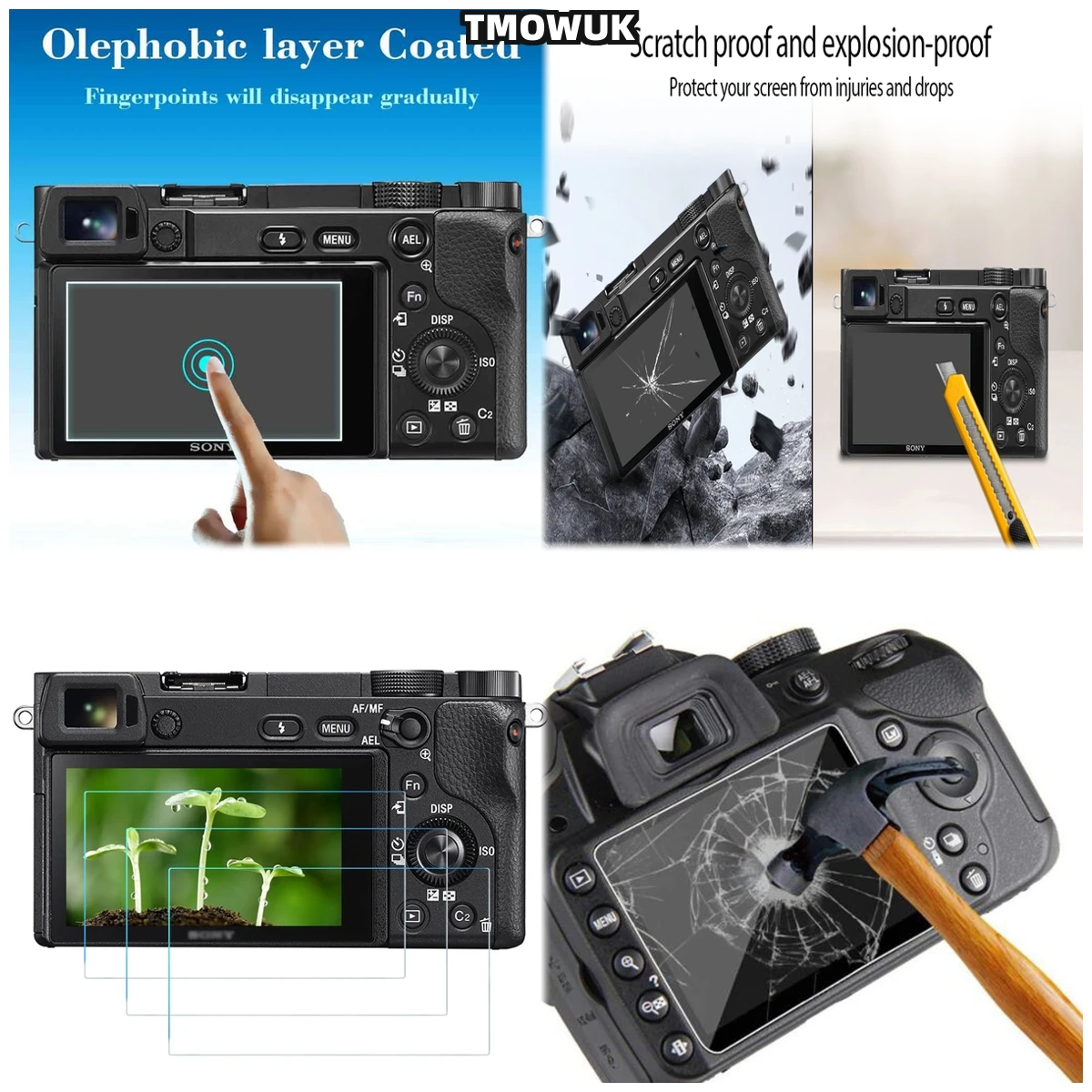 

For Sony Alpha A6600 A6000 A6100 A6300 A6400 A5000 NEX-7/6/5/5N/5T/5R/3 Tempered Glass Film Screen Protector Cover