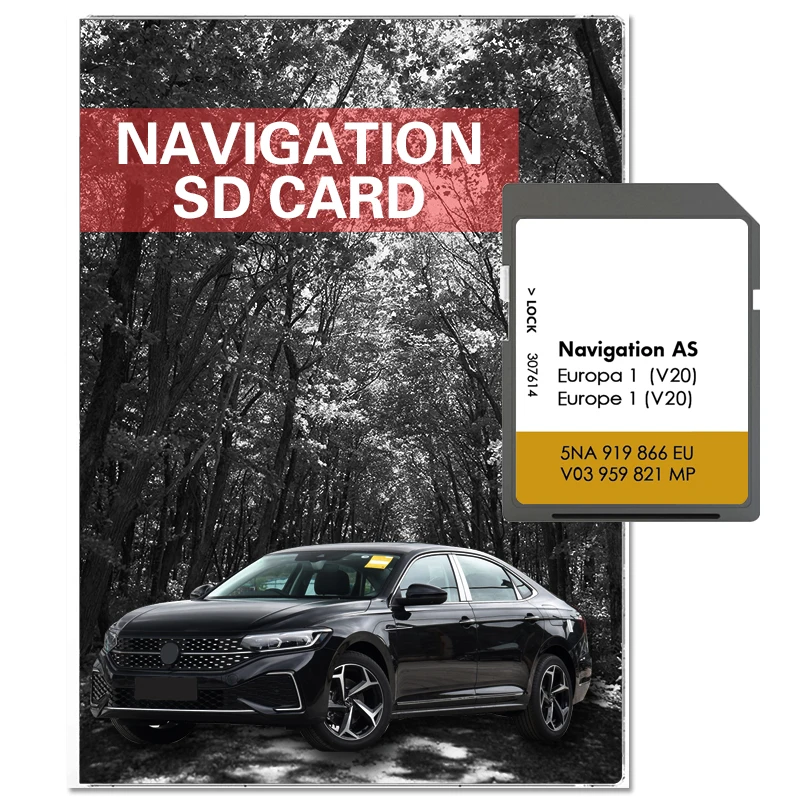 Newest 2025 Update for VW Discover Media Navigation AS V20 Map UK Europe Sat Nav SD Card 32GB