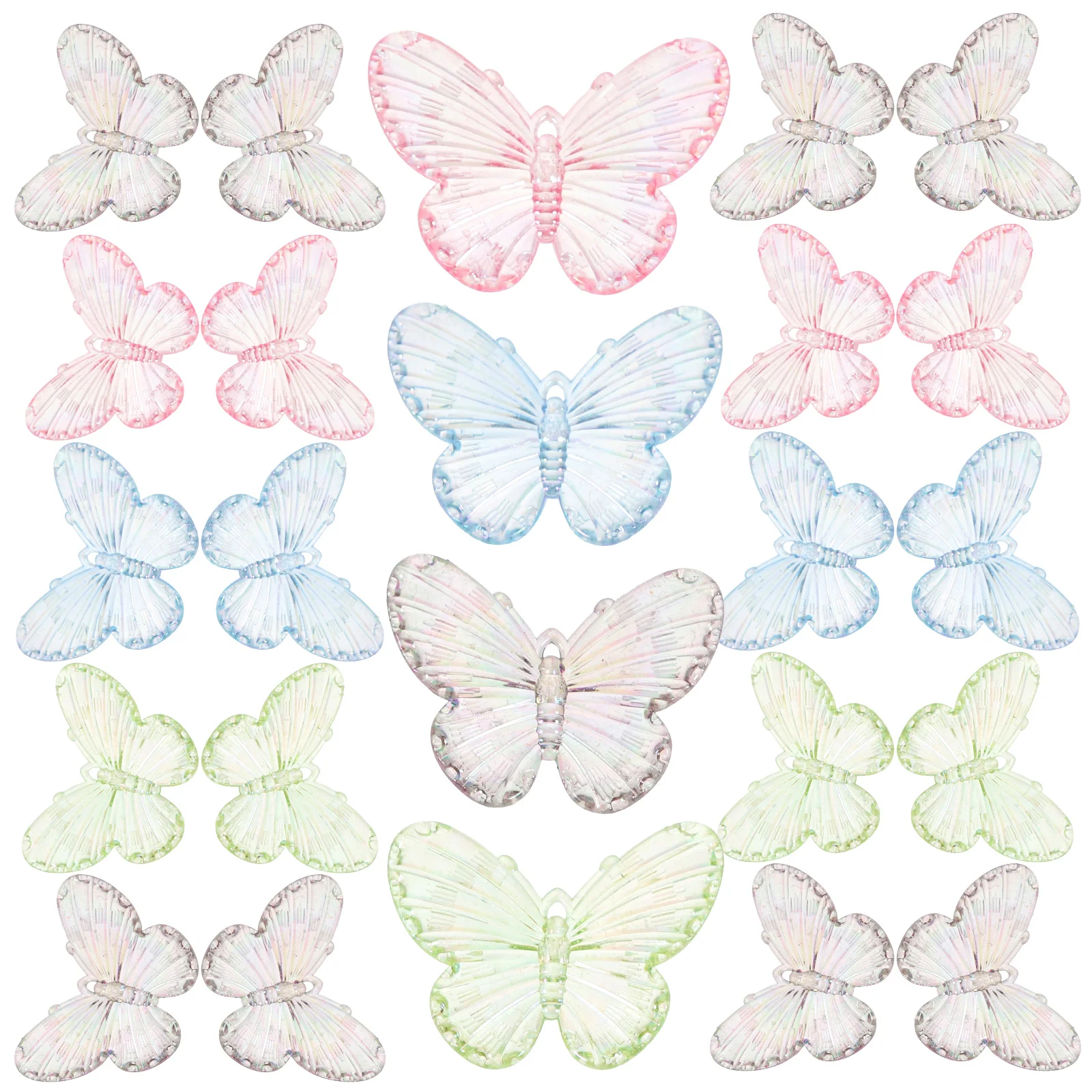 

40Pcs Resin Charms DIY Butterflies Charms Mini Butterflies Ornament Flatback Butterflies Charms for Craft Making