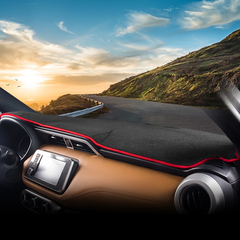 لنيسان ركلات P15 2016 2017 2018 2019 2020 2021 2022 2023 2024 غطاء لوحة سيارة الشمس الظل سجادة ضد الإنزلاق وسادة الملحقات