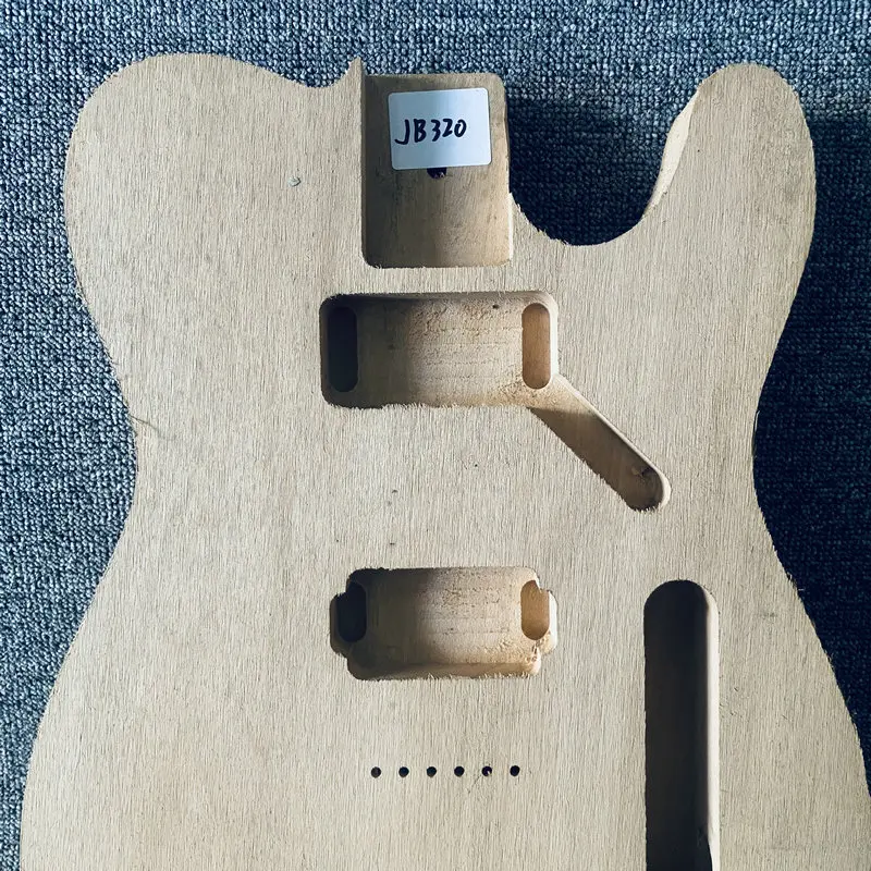 jB320 TL Guitar Body in Solid Basswood String Through Body with 2 Humbucker Pickup Surface Dirty and Damages for Tele Guitar DIY