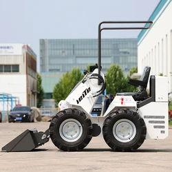 Aangepaste Gratis Verzending 4x4 Wheel Drive Nieuwe Walk Track Hydraulische Mini Schranklader met Voorlader voor Tuin Schranklader