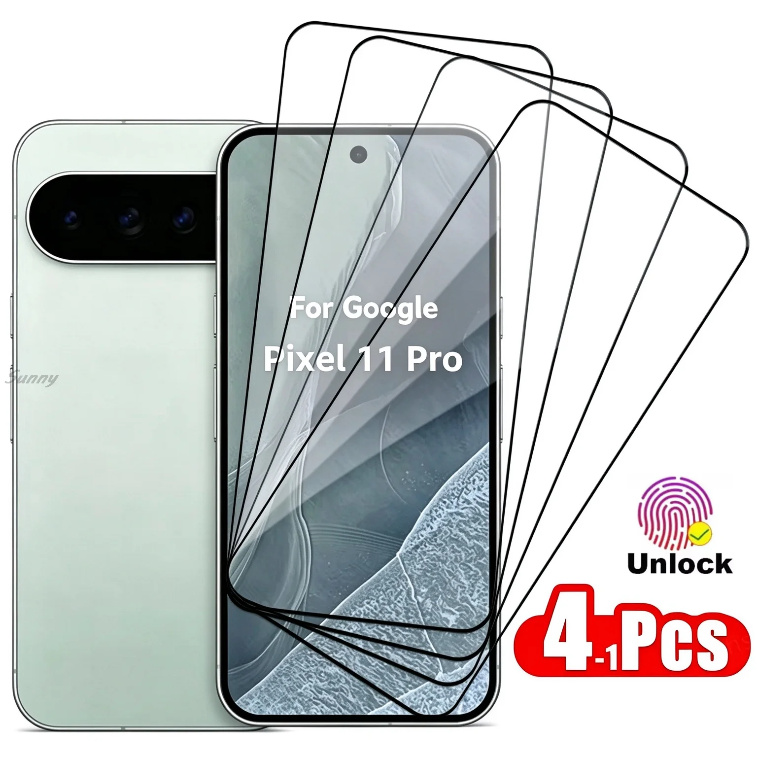 1-4PCS HD Tempered Glass For Google Pixel 11 Pro XL Full Cover Screen Protector For Google Pixel 11 Pro 11 Protective Glass Film