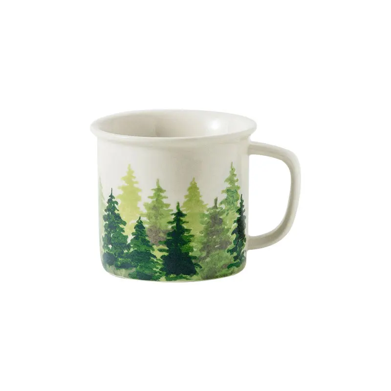 

Pine Three Design Ceramics Mugs coffee Mug Milk Tea office Cups Drinkware the Best birthday Gift