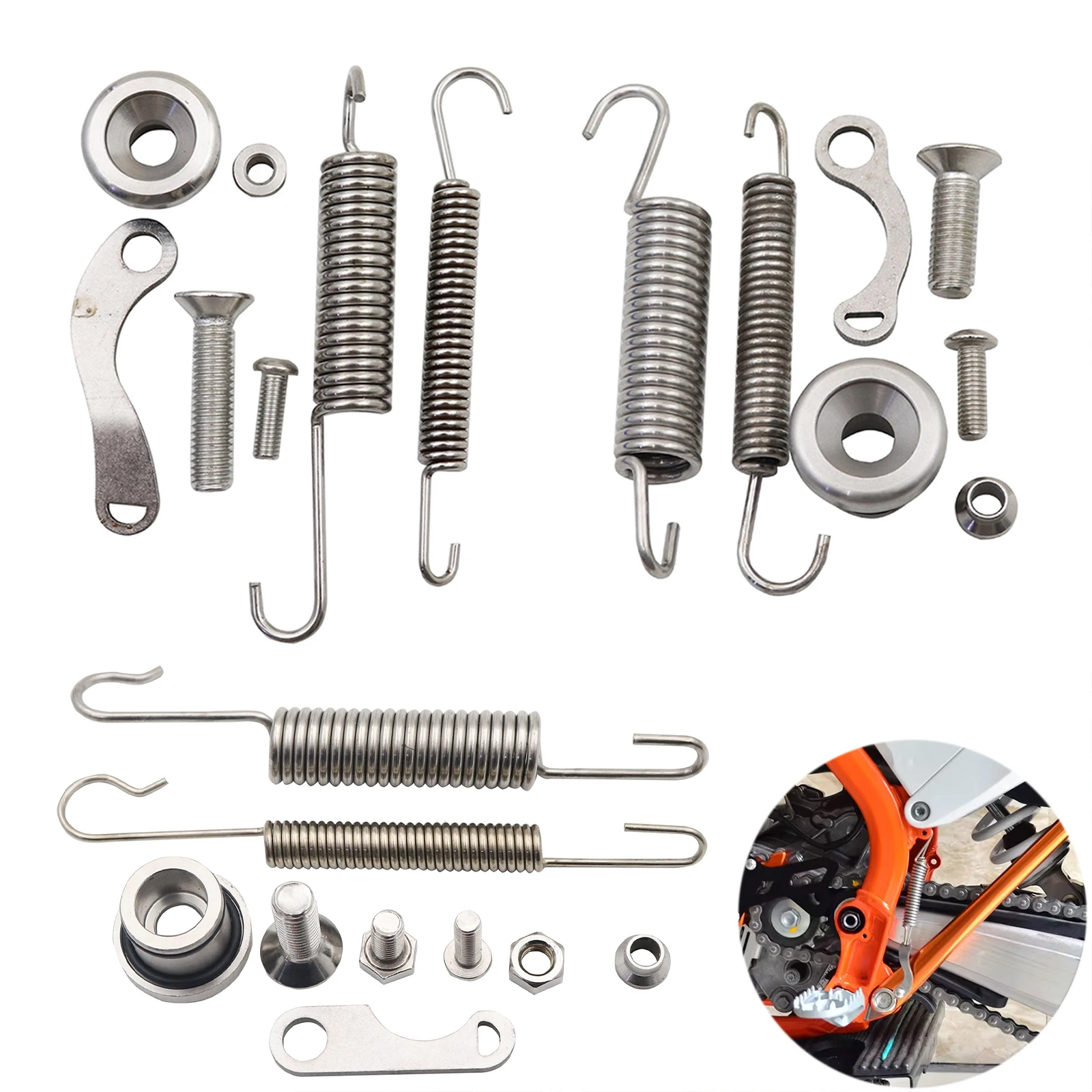 Motocross Kickstand Side Stand Springs Kit For KTM EXC EXCF XC XCF XCW SX SXF 125-500cc 2008-2024 For Husqvarna FE TE FX TX