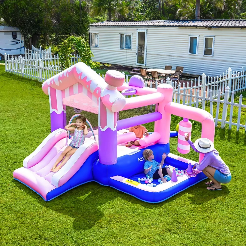 Customizable Dry Bounce House With Slide Combo Inflatable Bouncy Moonwalk Jumping Castle Bounce House for Kids