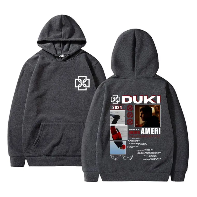 Rapper Duki Antes De Ameri Graphic Hoodie Male Fashion Oversized Sweatshirt Men Women's Casual Fleece Cotton Pullover Hoodies