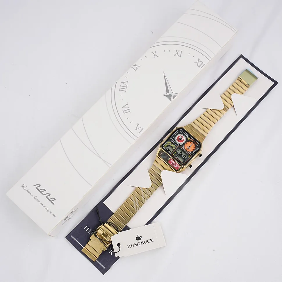 HUMPBUCK Elegancia sin esfuerzo Diseño clásico Reloj elegante Cronógrafo de temperatura Estilo para ocasiones formales