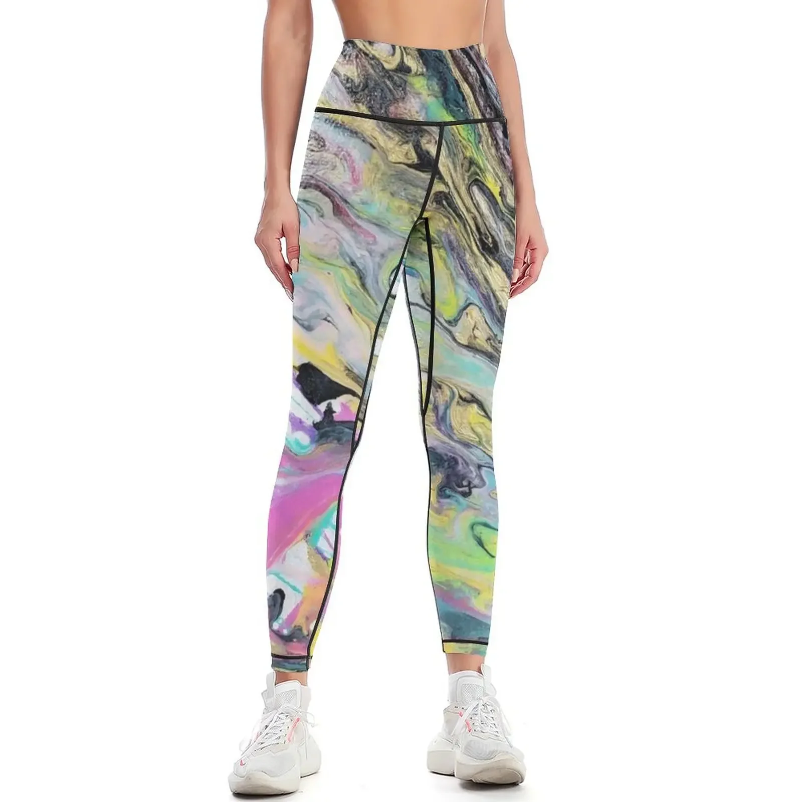 

Colorful Splash Art #1 Leggings gym pants trousers push up tights for Womens Leggings