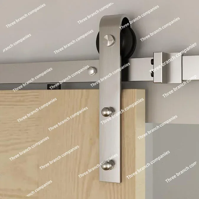 Barn door rail rail 304 stainless steel, silent hardware accessories full set of sliding partition  sliding door