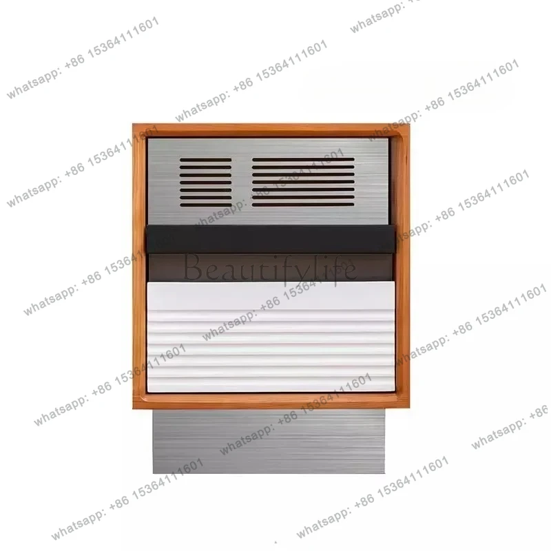 

yj7 Medieval cherry wood bedside table Small apartment bedside table Retro solid wood bedroom storage locker