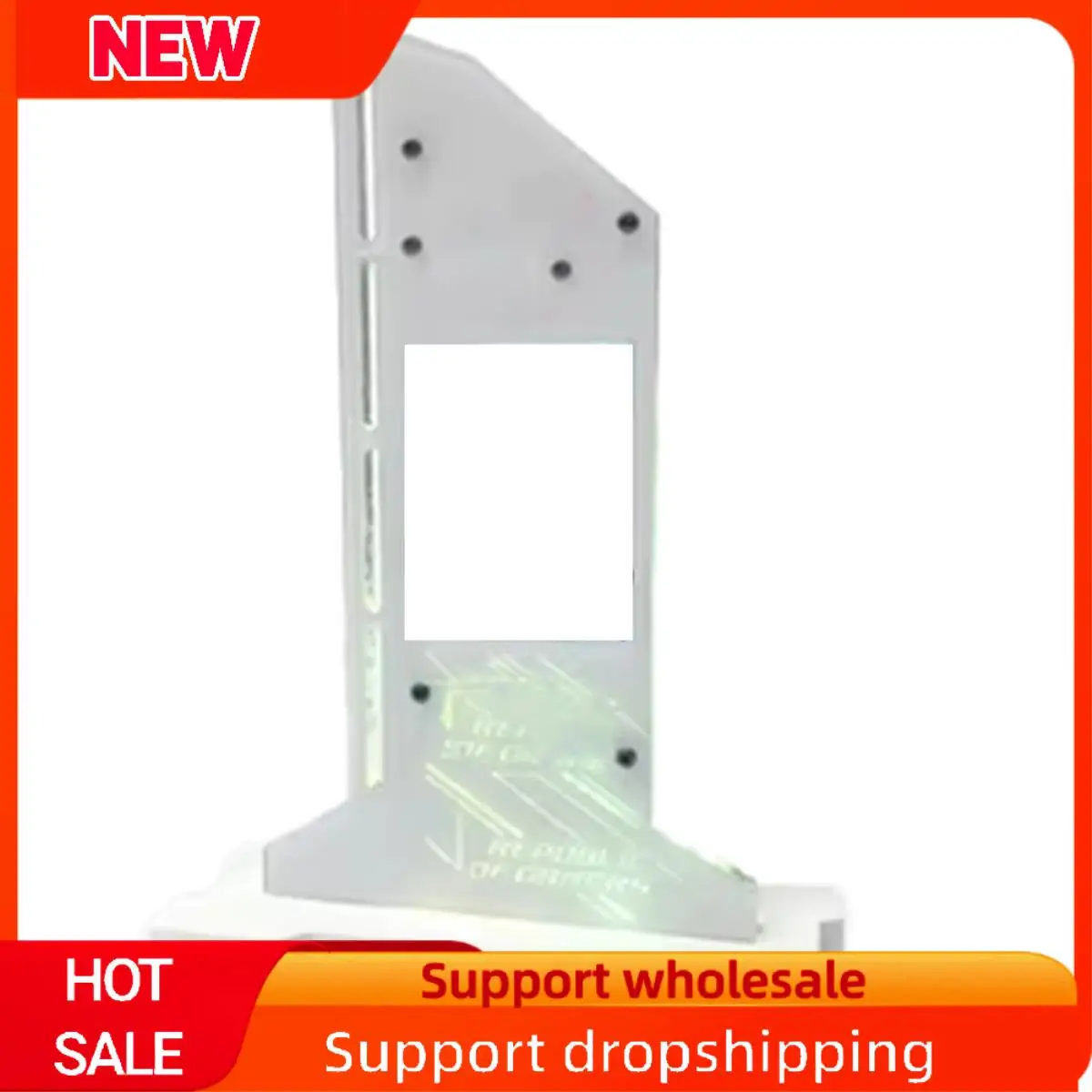 Superb Graphic Video Card Bracket LED Monitor Screen Holder With 2.4 Inch LED Temperature Display For PC Gamer Cabinet, White