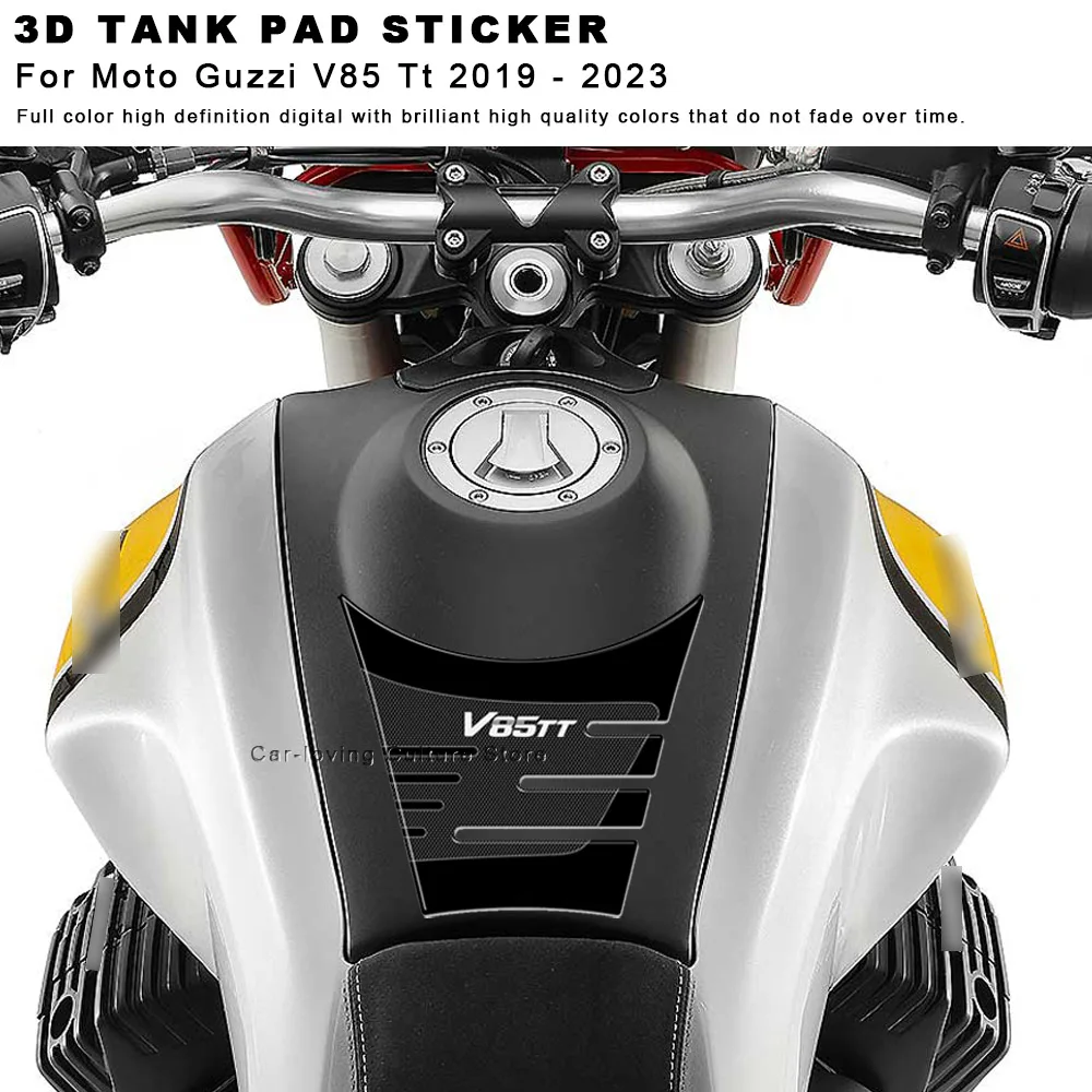 Voor Moto Guzzi V85 Tt 2019 - 2023 Waterdichte Beschermende Sticker Motorfiets Tankbeschermer Stickers 3d Epoxyhars Sticker