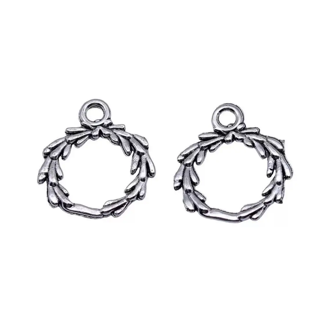 

50pcs 18*16mm Zinc alloy metal branch ring pendants for jewelry handmade HW3277