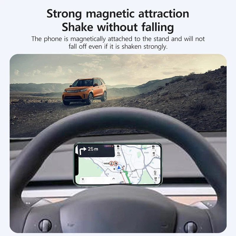 Volante HUD Supporto magnetico per telefono cellulare Supporto per telefono per Tesla Model Y Model 3 2024 2023 2022 2021 2020 2019 2018