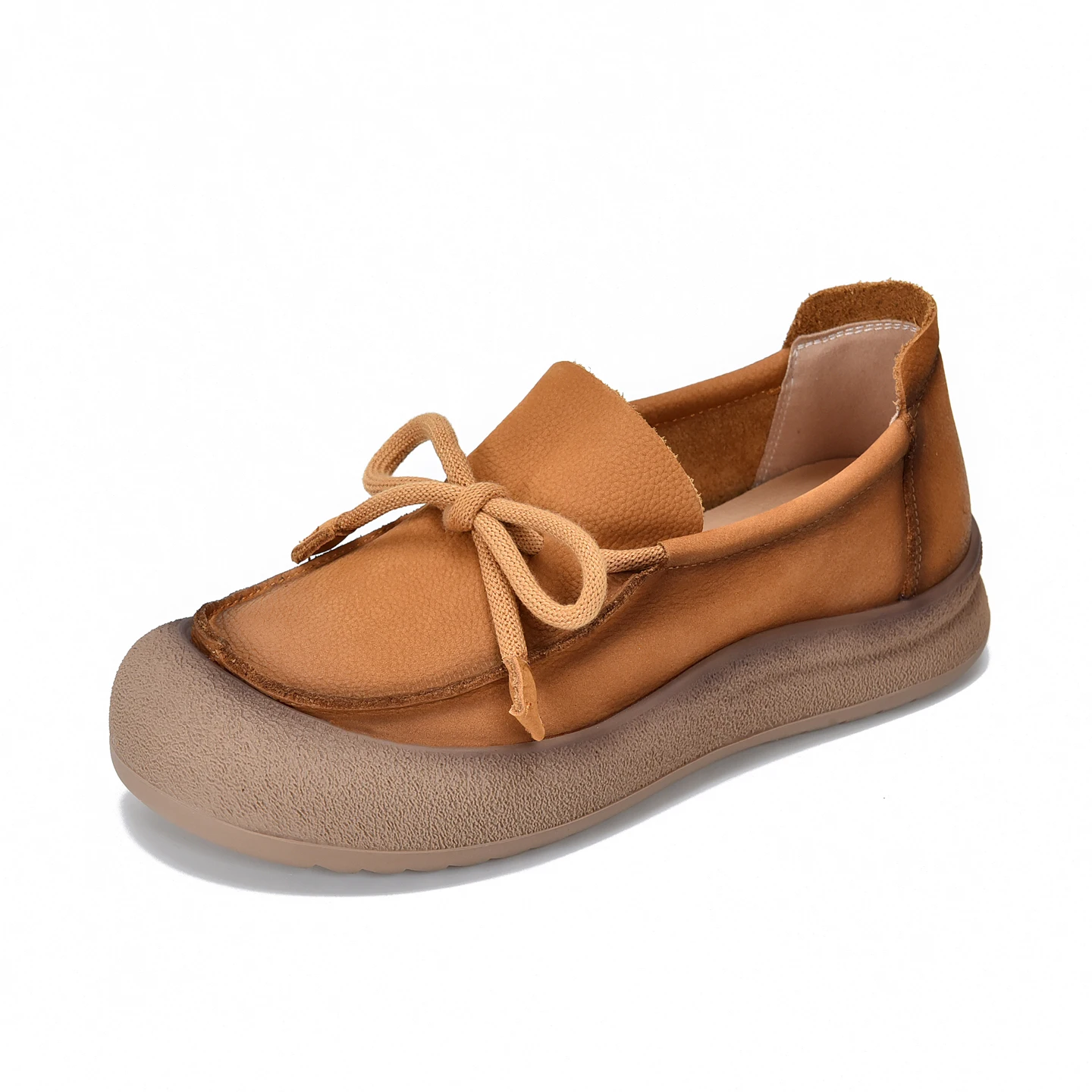 

AIYUQI 2025 New Lace-Up Women's Loafers Vintage Flat Non-Slip Women Shoes Large Size Comfortable female Boat Shoes
