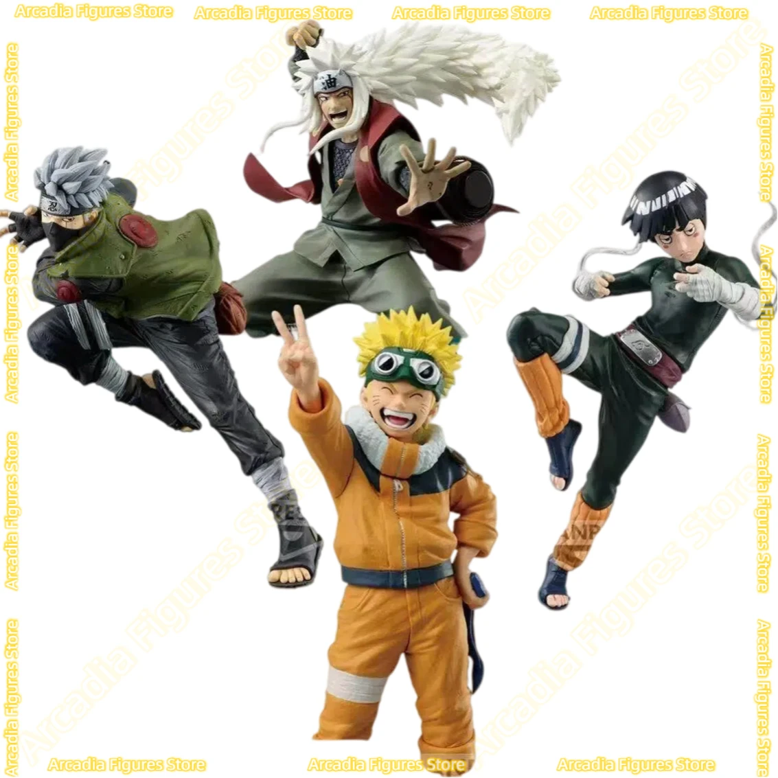 

Bandai Optical Factory Naruto Action Anime Figure BFC Ninja War Tsunade Naruto Kakashi Jiraiya Rock Lee Desktop Doll Model Toys