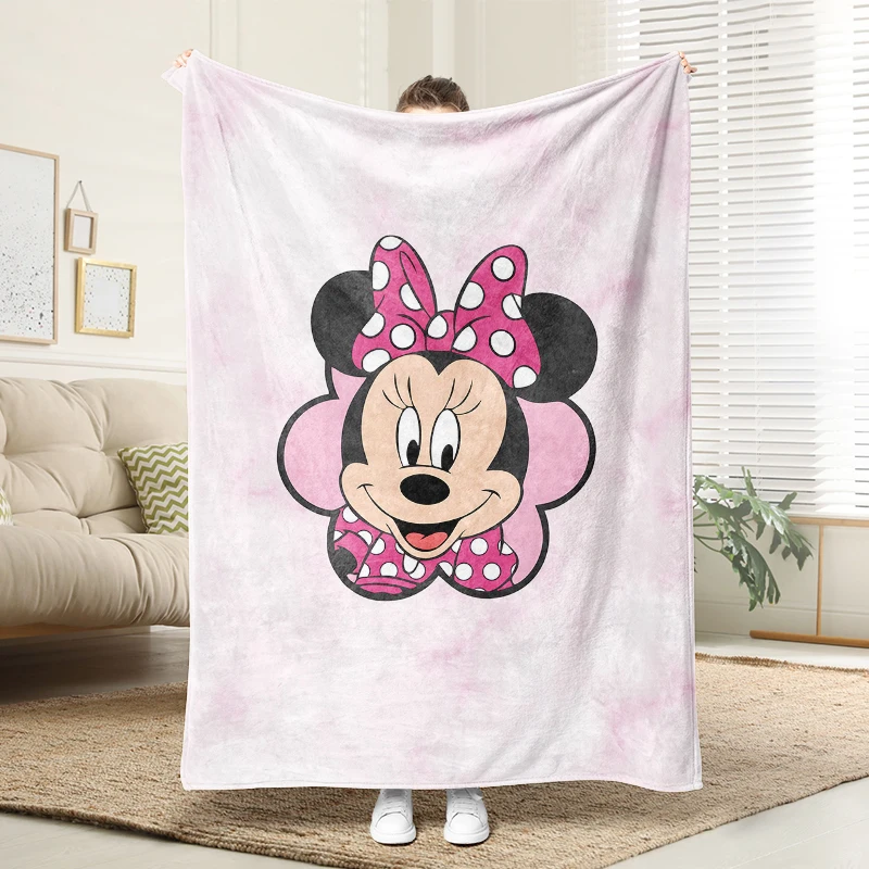 

Disney Minnie Mouse Balloon Pattern Soft Plush Blanket Warm Throw Sofa Bed Cartoon Blanket Kids Adults Gift Home Decor