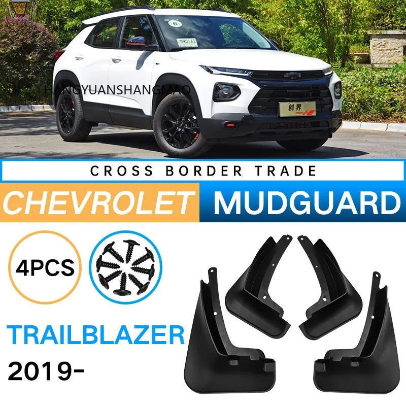 Mudguard Car Accessories for Chevrolet Trailblazer 2019-2024 Mud Flaps for Fender 4PCS Black ABS Splash Guards Set Protection