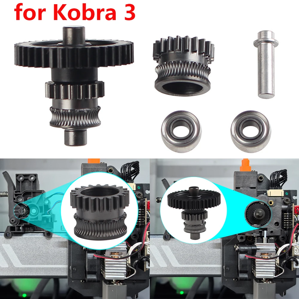 

For Kobra 3 Extruder Upgrade 3D Printer Gear Nano Coated Hardened Steel One-piece Gear Kit for Anycubic Kobra 3 Accessories