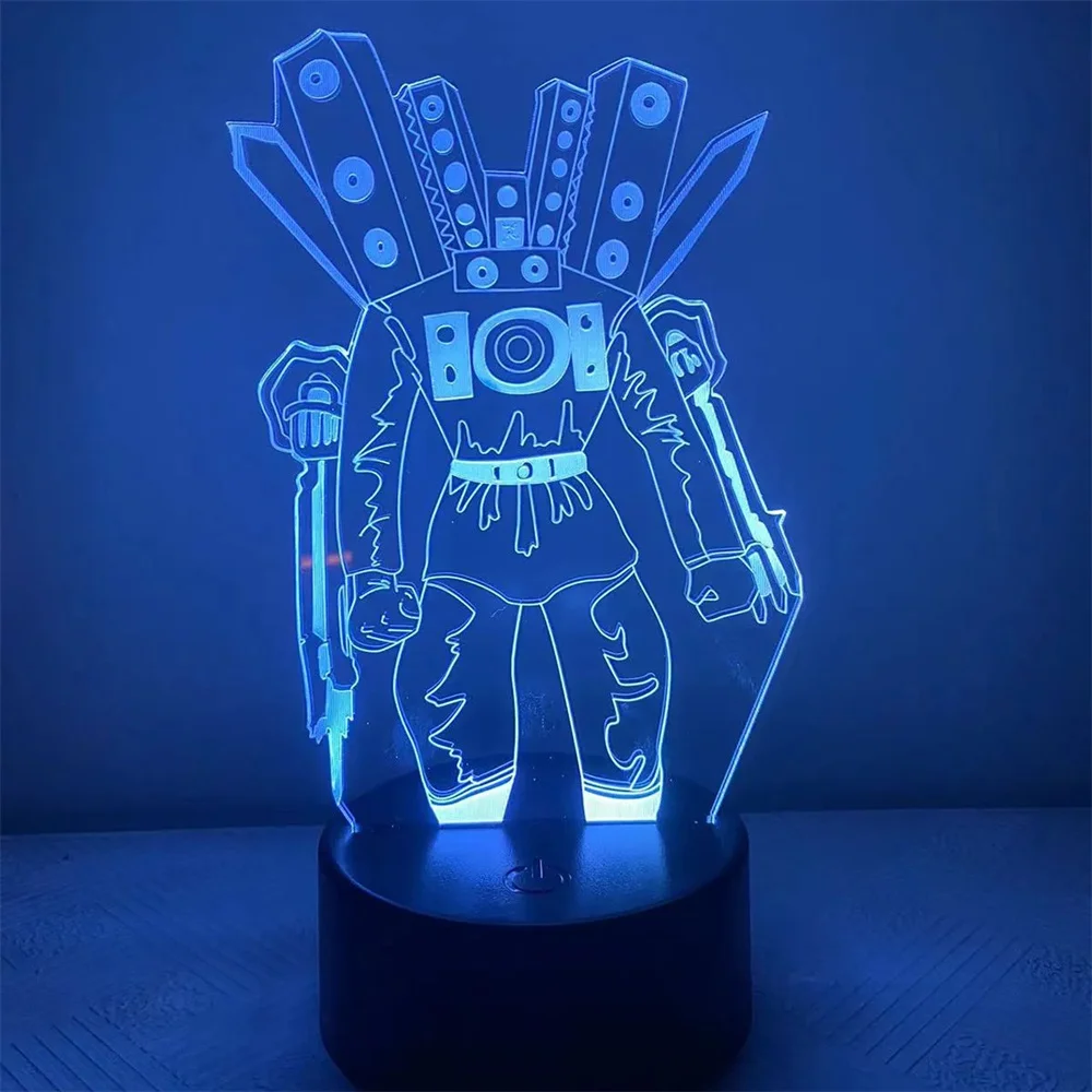 Funny Anime Figure 3d Night Light Toilet Man Sound Man Manga Acrylic Nightlight Bedside Lamps Bedroom Ornaments for Kids Gifts