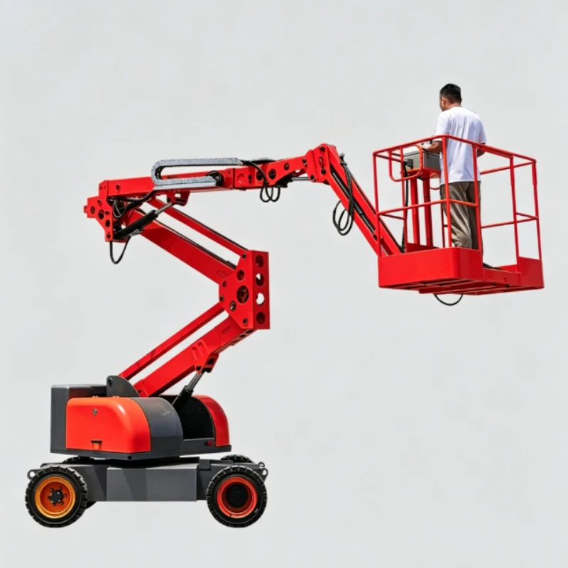 Customized Boom Man Lift Articulating Boom Lift Cherry Picker Hydraulic Aerial Work Vehicle