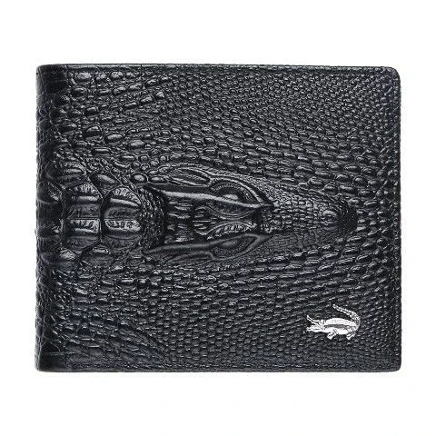 New Fashion Alligator Men's Wallets 100% Cow Genuine Leather Short Wallet High Quality Male Cash Purses Clutch Boy Casual Wallet