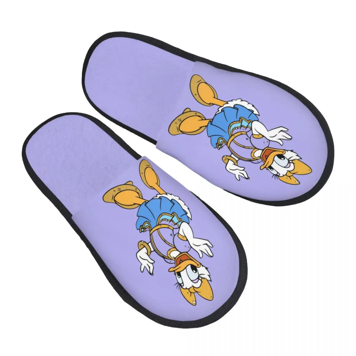 

Custom Donald Duck Daisy Duck Guest Slippers for Spa Women House Slipper