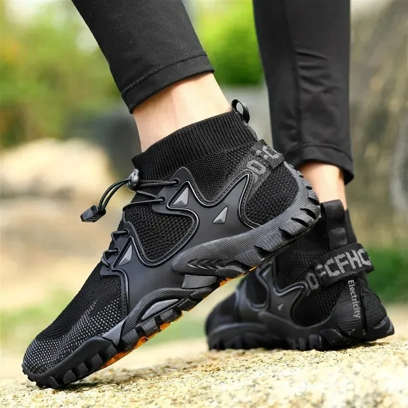 

Outdoor Climbing Hiking Camping Fishing Shoes Men's Two-in-One Pure Stream Shoes Anti-slip Wear-resistant Motorcycle Boots Male