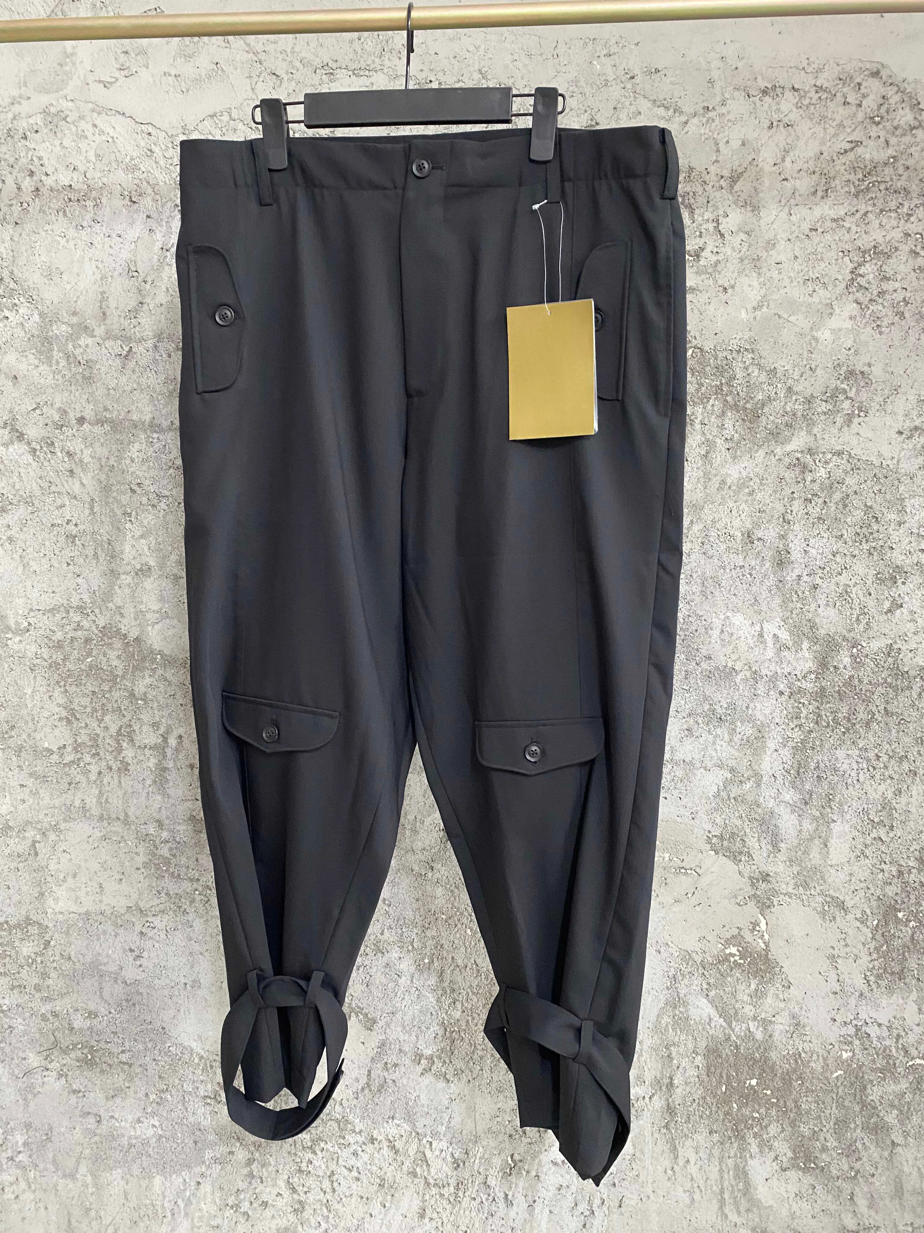 

TOP-YAMAMOTO original design wool comfortable tight-fitting trousers, solid color design sense, workwear style casual pants for