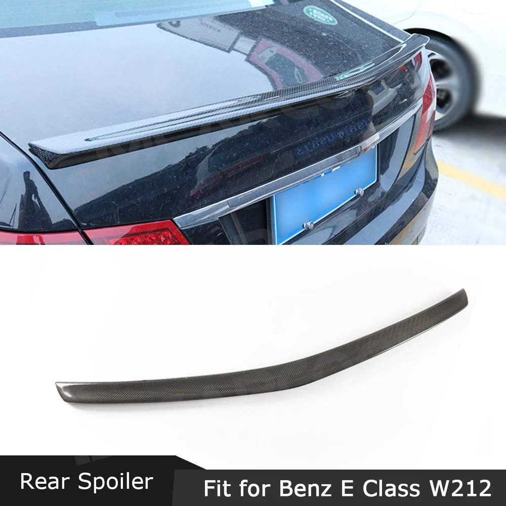 

Carbon Fiber Rear Trunk Trim Sticker Lip Wings Boot Spoiler For Mercedes Benz E Class W212 E260 E300 Sedan 4 door 2008-2016