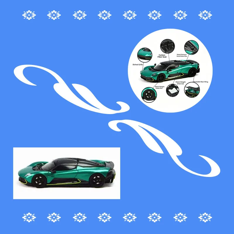 KOD 1/64 Scale Valhalla Alloy Car Model Classic Adult Souvenir Gift Static Display Hobby Collection