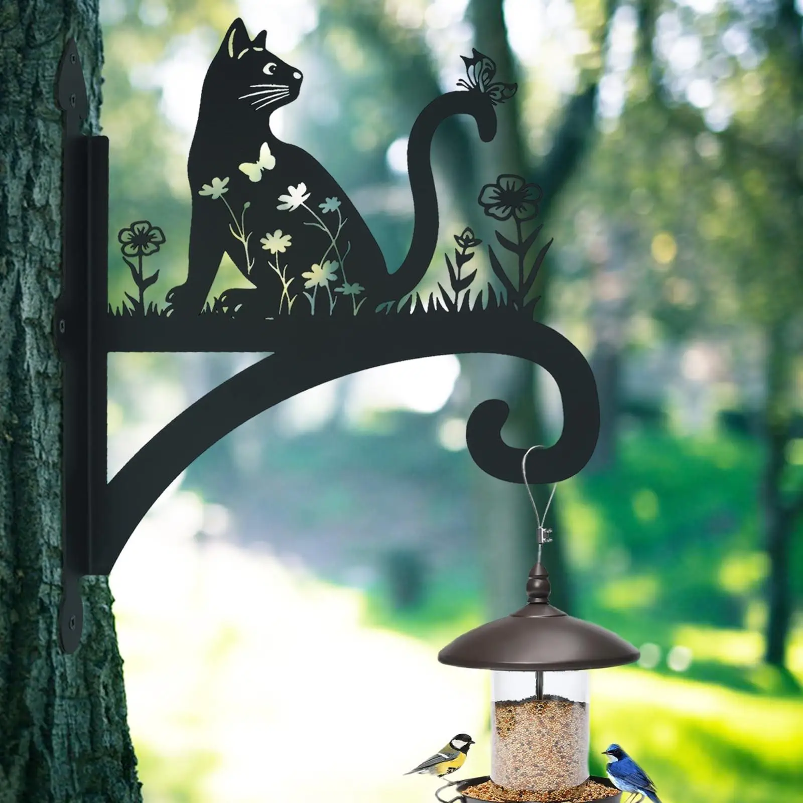 Garden Decor Iron Hanging Plant Bracket Wall Mounted Hook for Indoor Outdoor Flowerpot Holder