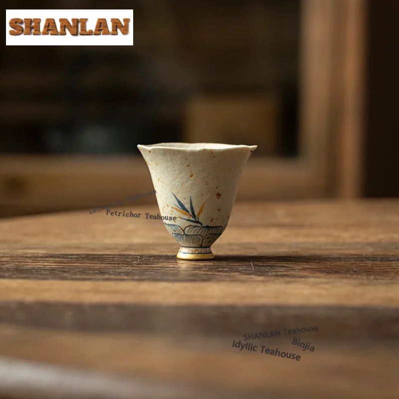 

40ml Hand-painted Bamboo Teacup Elegant Tea Bowl Set Of Cups Tea-tasting Personal Cup Jianzhan Master Cups Tea Ceremony Supplies