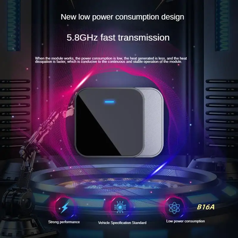 For  Carplay Adapter Car Wired To Wireless Smart Aibox Box Car Interconnect Multi-Function Adapter Easy To Use ,Black,B