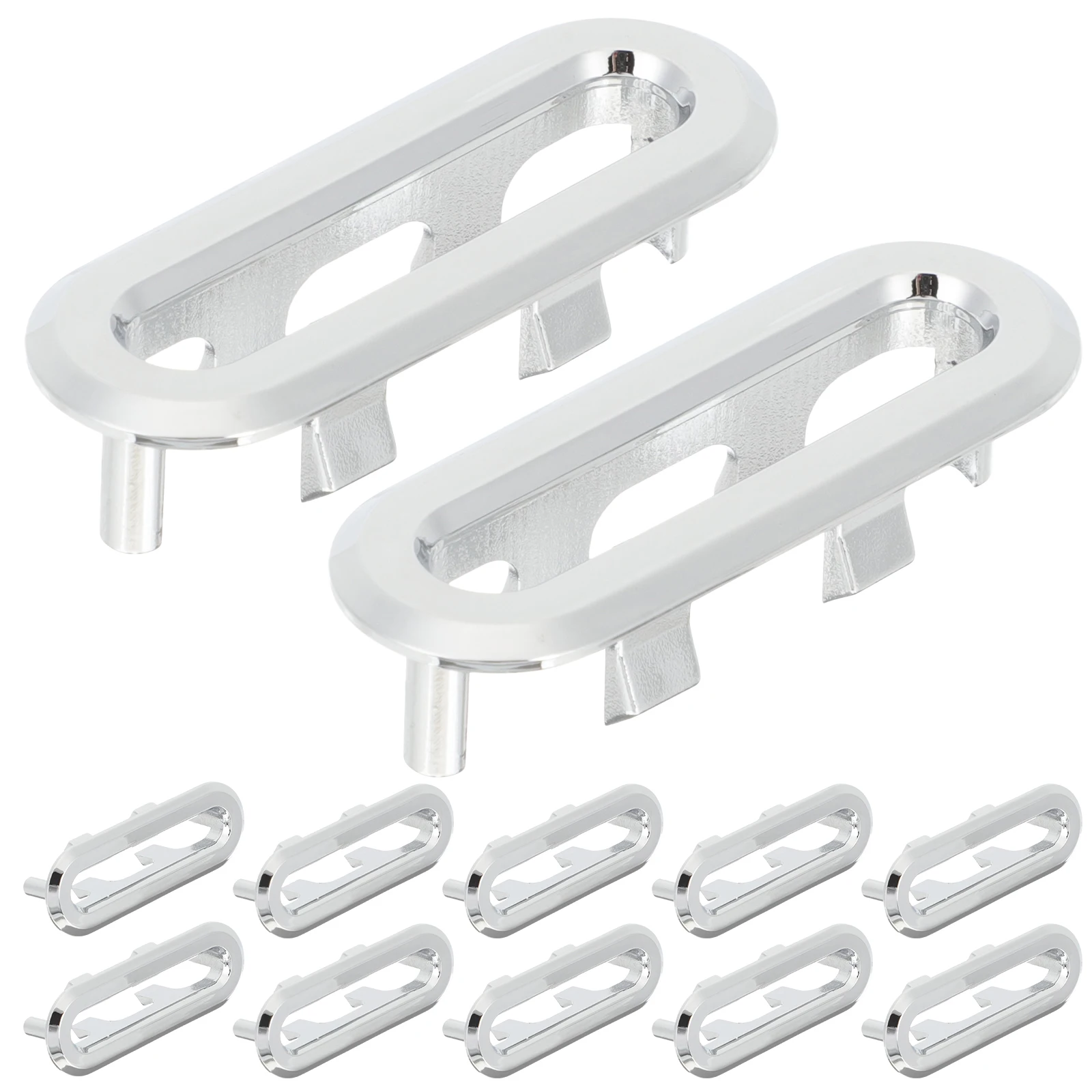 

12pcs Sink Overflow Ring Wash Basin Rings Drain Pipe Covers Bathroom Accessories Anti Rust Uniform Color Long Term Use Home