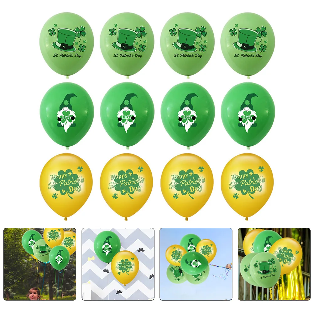 

30 Pcs Latex Clover Balloons St Patrick Day Kit Wall Party Balloon Table nament Photo Props
