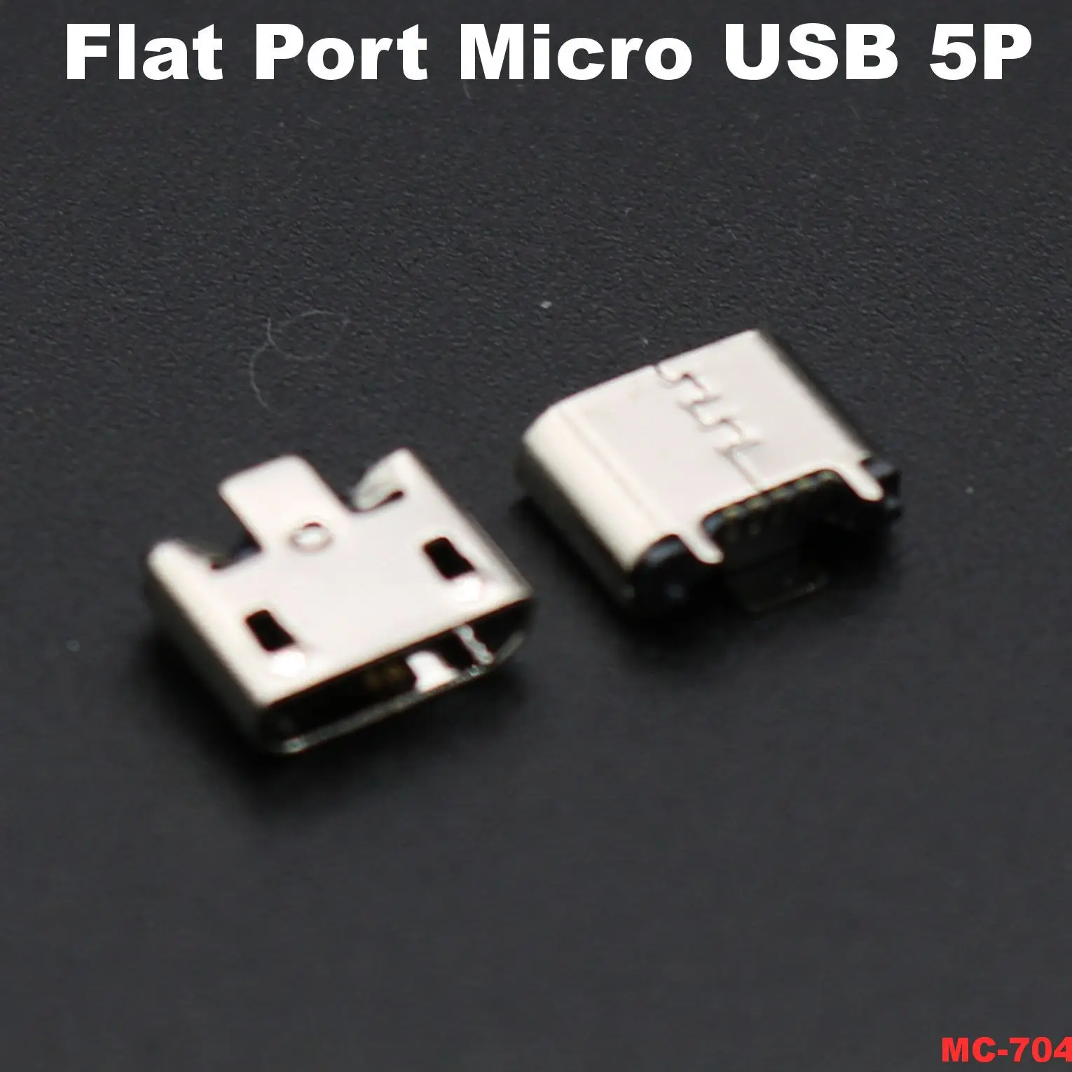 10 Stück gebogene/flache MICRO-USB-Buchse 5-polig 180 Grad Ladeanschluss für Smartphone, GPS, Bluetooth-Player, DIY-Elektrospielzeug – Detail 5