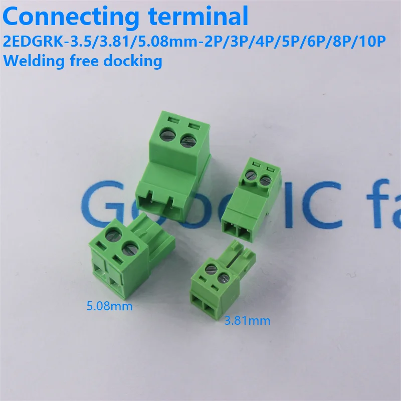 2EDGRK 3.5mm 5.08MM 2/3/4/5/6-12 pin right angle screw terminal block connector 3.5MM pitch Plug + Pin Header Socket 15EDGRK