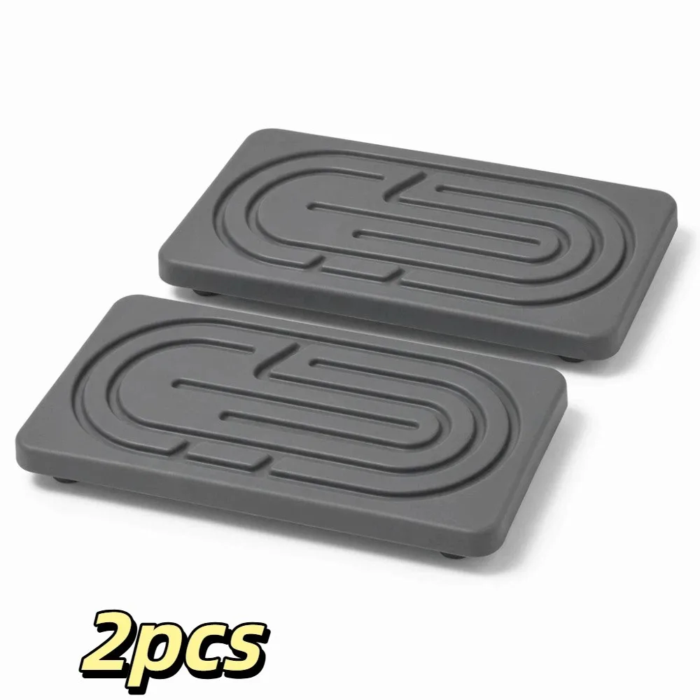 2pcs Absorbent Diatomaceous Earth Tray Set Quick Drying Minimalist Hand Soap Holder Diatomaceous Earth Multi-Functional Soap box