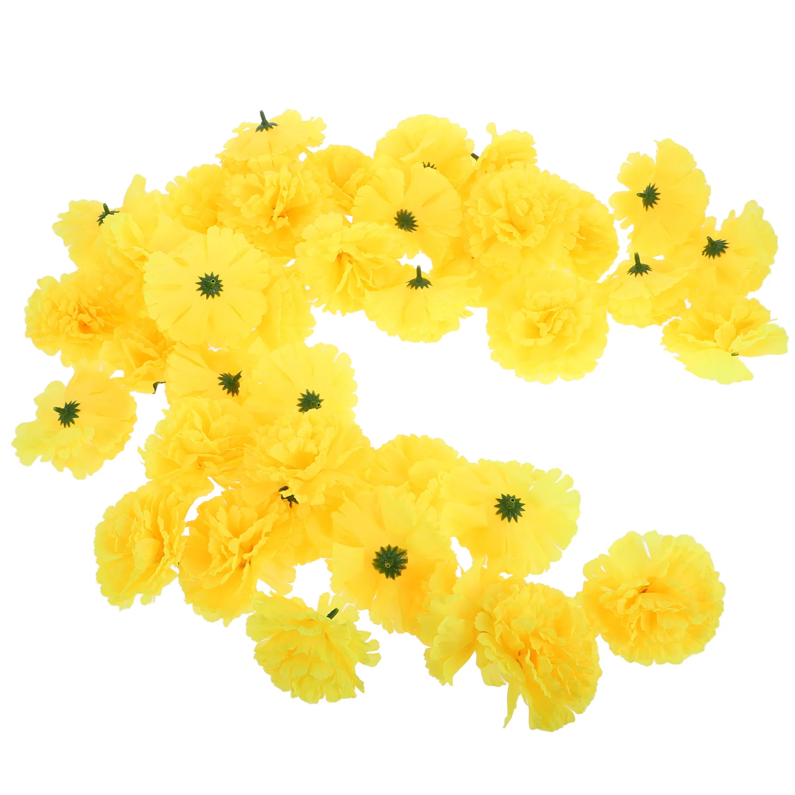 

50pcs Artificial Marigold Flowers Decoration 9cm Diameter Silk Cloth Wedding Hall Day of the Dead Flower Wall