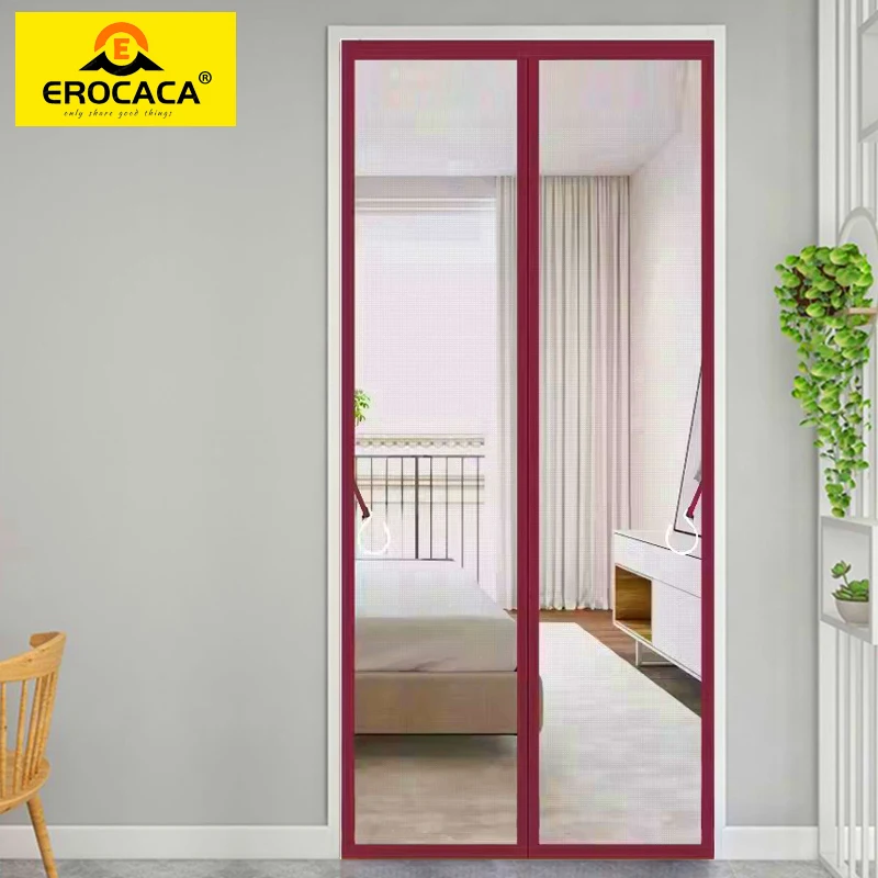 

EROCACA Magnetic Screen Door Curtain Anti-Mosquito Net Fly Insect Screen Mesh Automatic Closing Custom Size Easy Installation