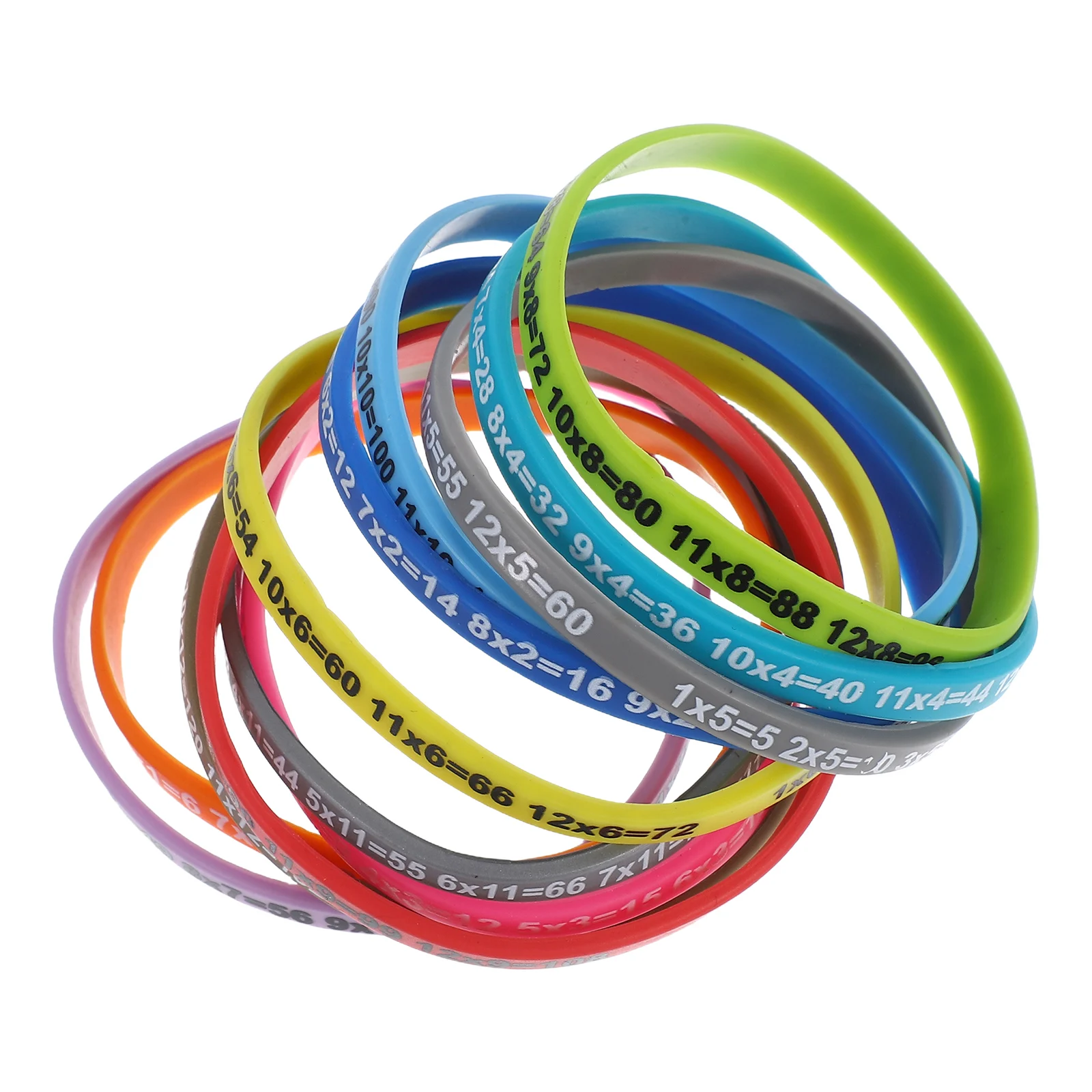 

12pcs Silicone Wristb Educational Student Student Wristb Bracelets Decorative s Learning Wrist nament Aid