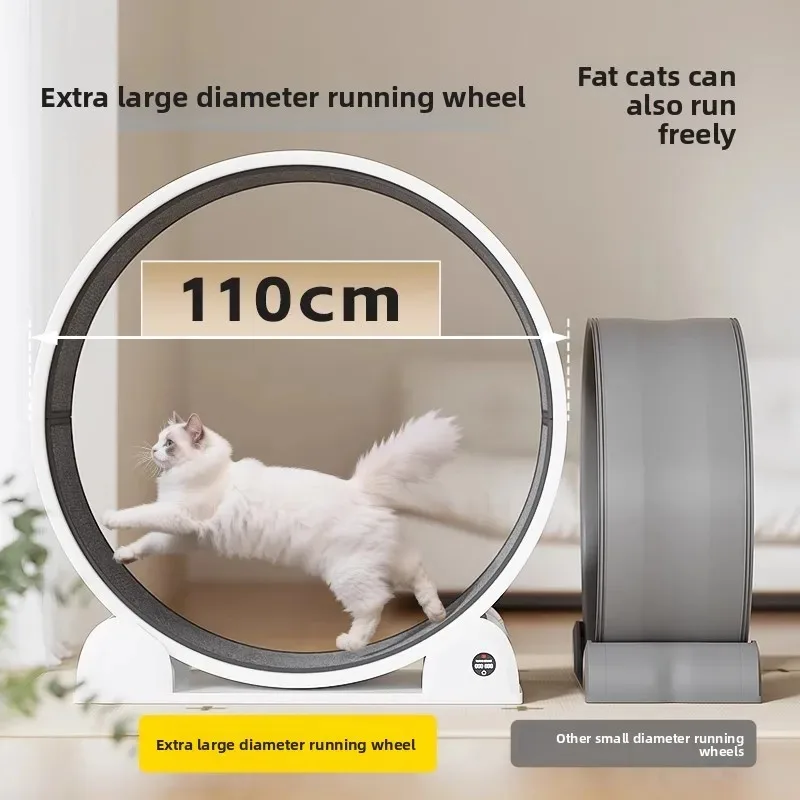 

2025 Silent Cat Running Wheel ABS Exercise Wheel for Large Cats Space-Saving Indoor Pet Treadmill Multi-Functional Fitness Toys