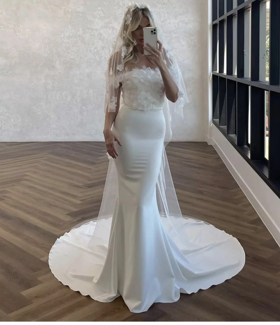 Vestido De novia con tirantes, sirena De flores 3D para mujer, personalizado a medidas, vestidos Brial encantadores De LICRA, bata preciosa De cola larga